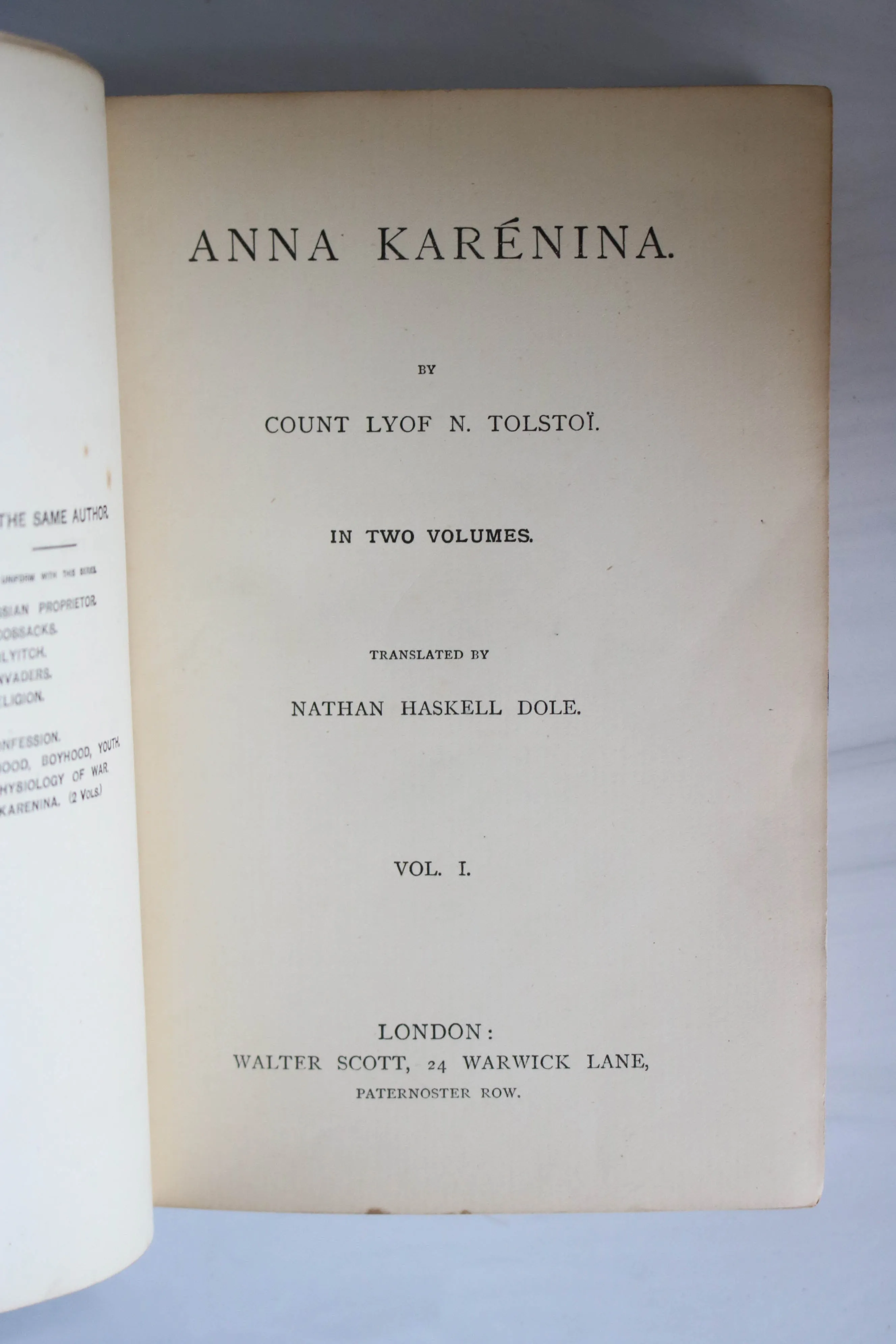 -Anna Karenina  2 volume Set 1880*