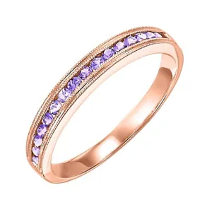 14KT Pink Gold Classic Book Stackable Fashion Ring