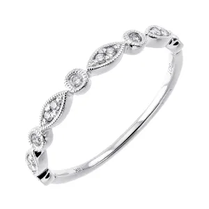 14KT White Gold & Diamond Band