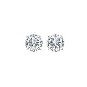 14KT White Gold & Diamond Stud Earrings -1/2 ctw