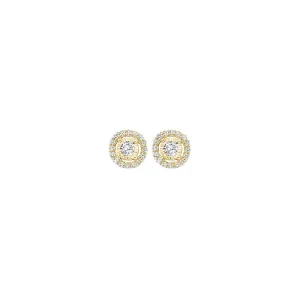 14KT Yellow Gold & Diamond Tru Reflection Fashion Earrings  - 1/4 ctw