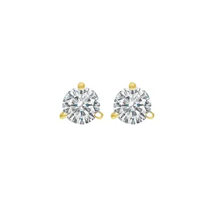 18KT Yellow Gold & Diamond Round Stud Earrings  - 1/3 ctw