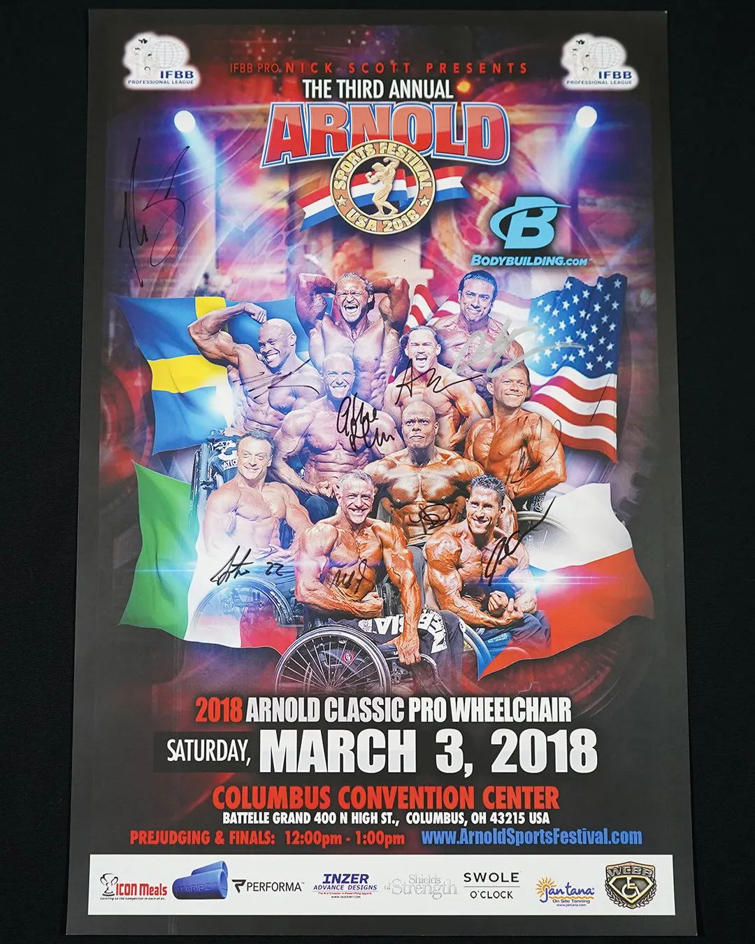 2018 Arnold Classic Pro Wheelchair - 11x17 Signed Posters