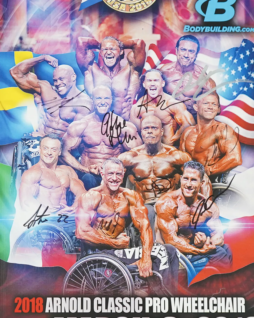 2018 Arnold Classic Pro Wheelchair - 11x17 Signed Posters