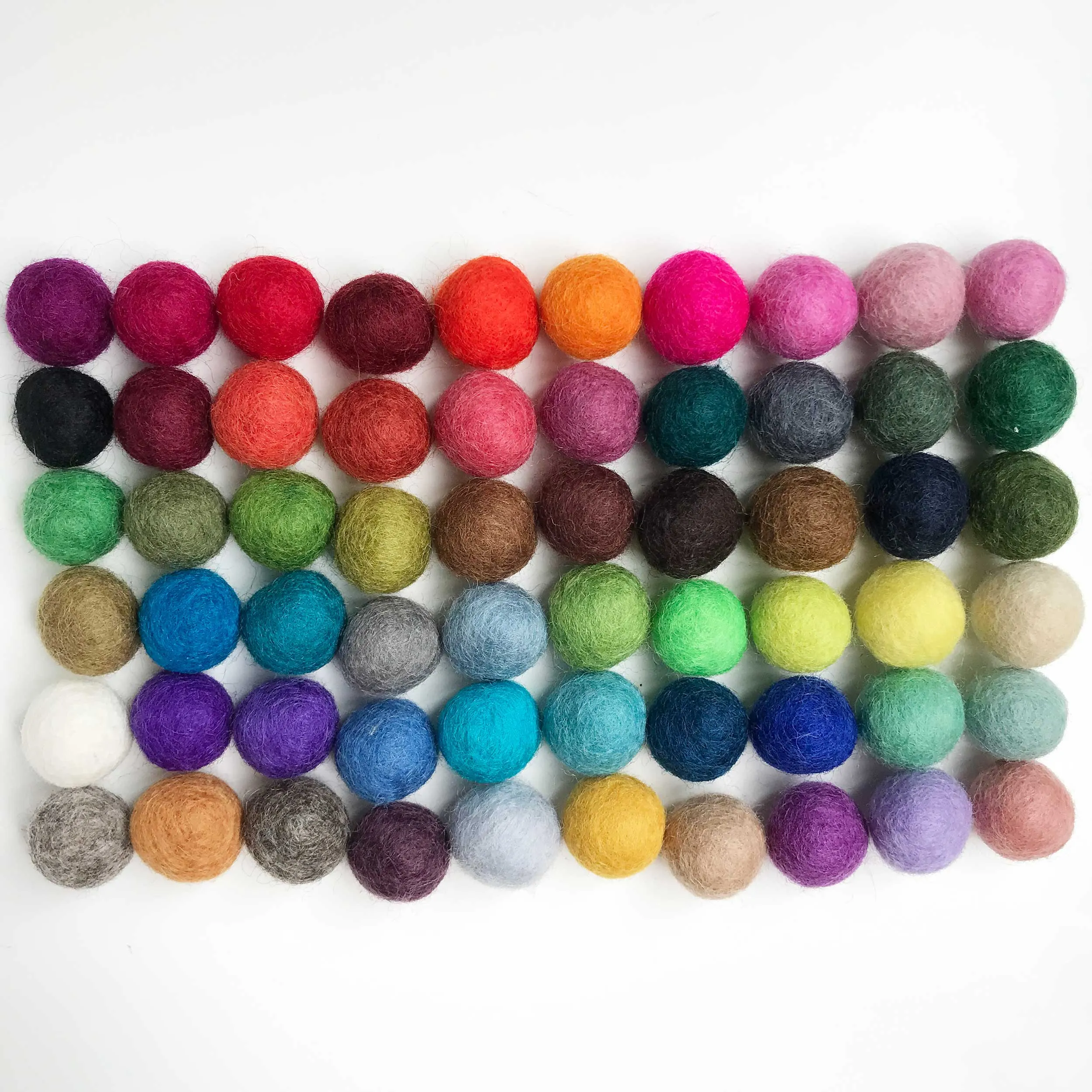 3 CM Felt Balls Assorted Colours