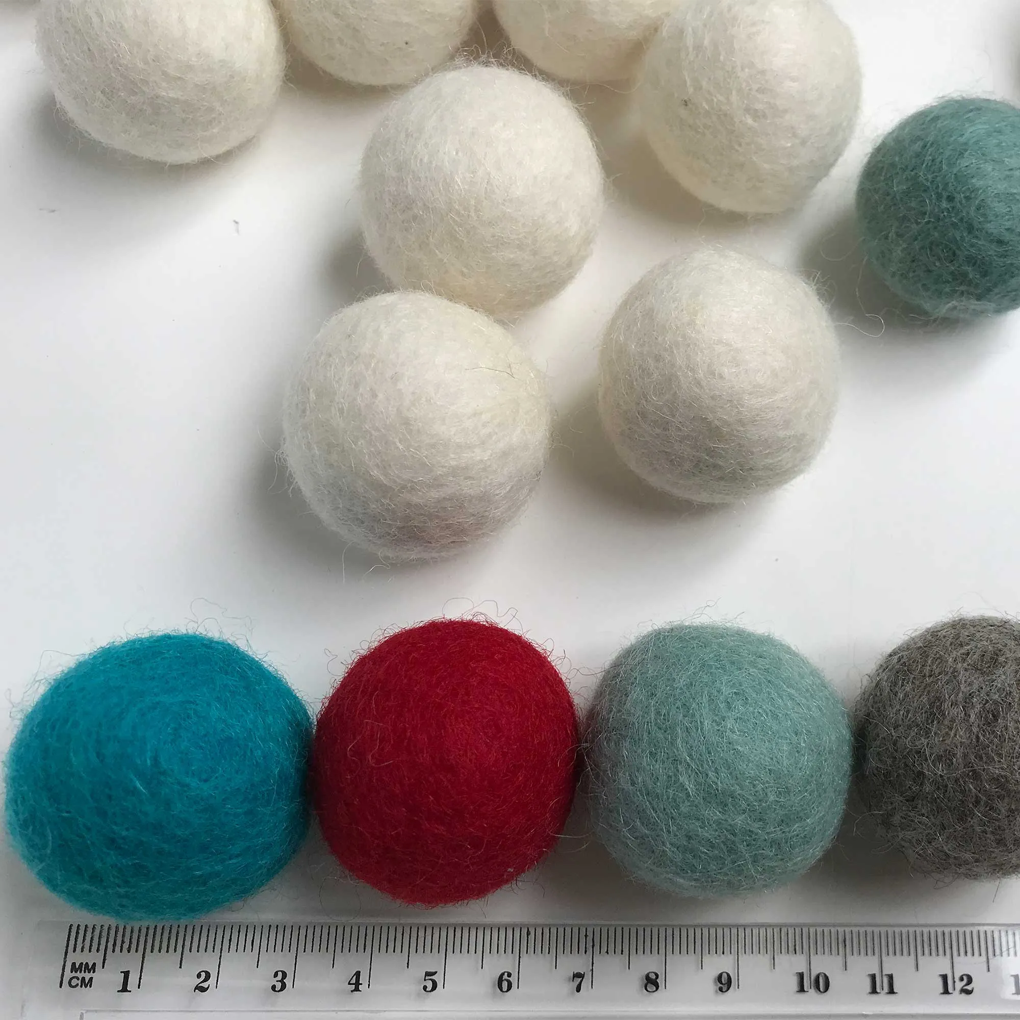 3 CM Felt Balls Assorted Colours