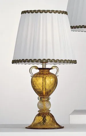 32 Cm Amber Murano Glass Table Lamp Base