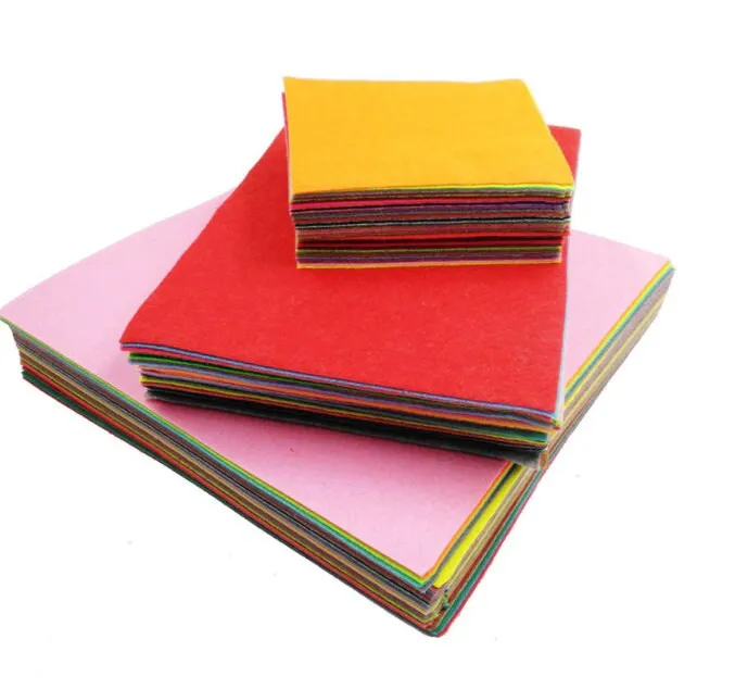 40 Pcs Wool Felt Sheets - Square Felt Supplier, Felt Shop - Thick Felt Fabric, Sewing, Doll Making, Needlework Projects - Art Craft Supplies