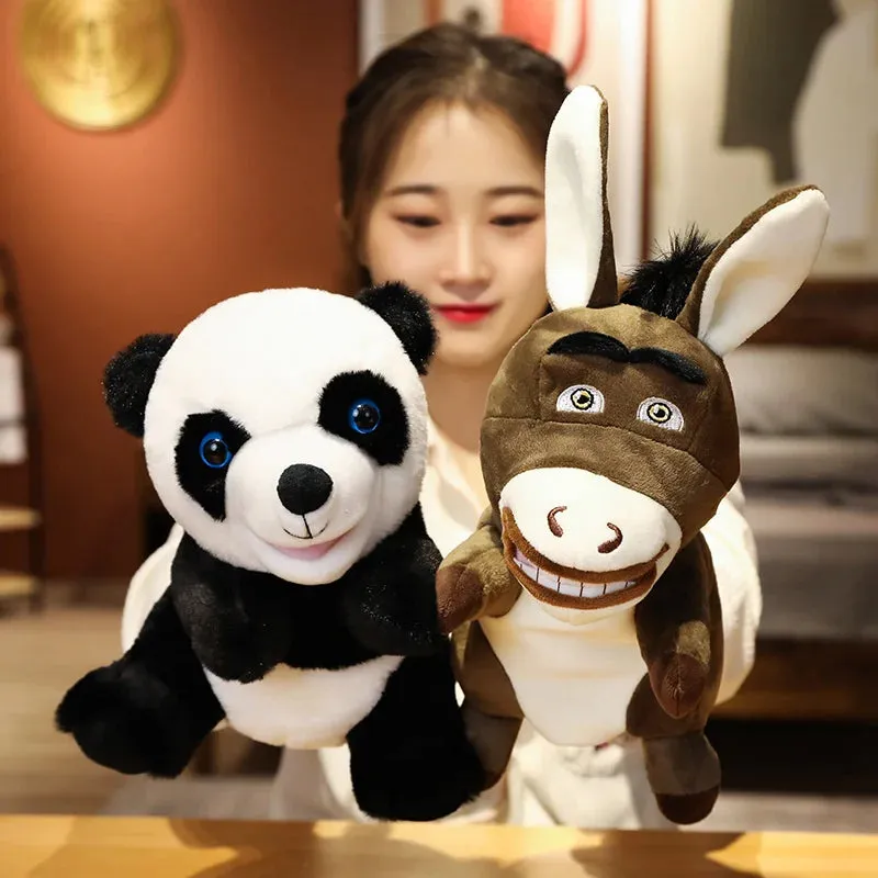 Adorable Kawaii Plush Hand Puppet - Donkey, Bunny & Unicorn Combo