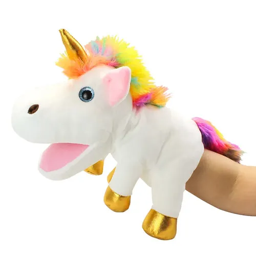 Adorable Kawaii Plush Hand Puppet - Donkey, Bunny & Unicorn Combo