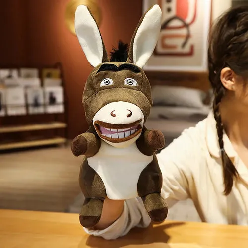 Adorable Kawaii Plush Hand Puppet - Donkey, Bunny & Unicorn Combo