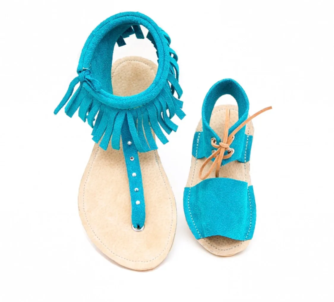 Adult Delilah Sandal - Caribbean Sea Suede