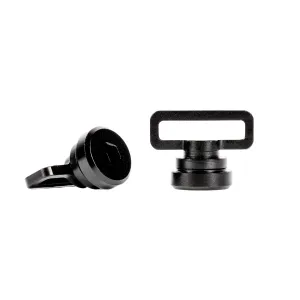 Aluminum Chin Strap Screw Set - Black