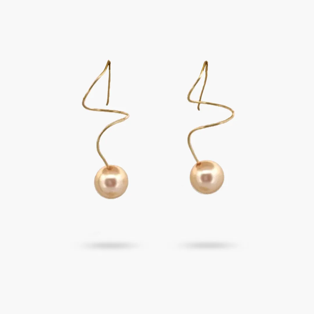 Amare Wear Champagne Swarovski Pearl Earring