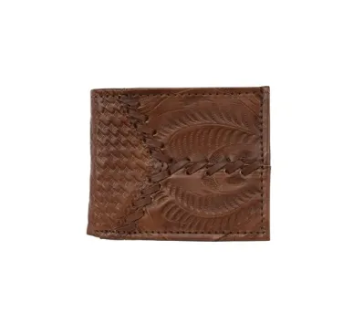 American West Men's Collection: Leather Bi-Fold Western Wallet