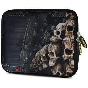 Amzer 7.75 Inch Neoprene iPad/Tablet Sleeve - Skulls Stack