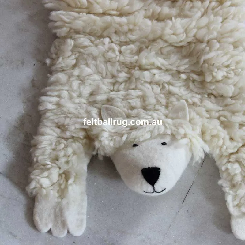 Animal Felt Rug Shaggy The Sheep