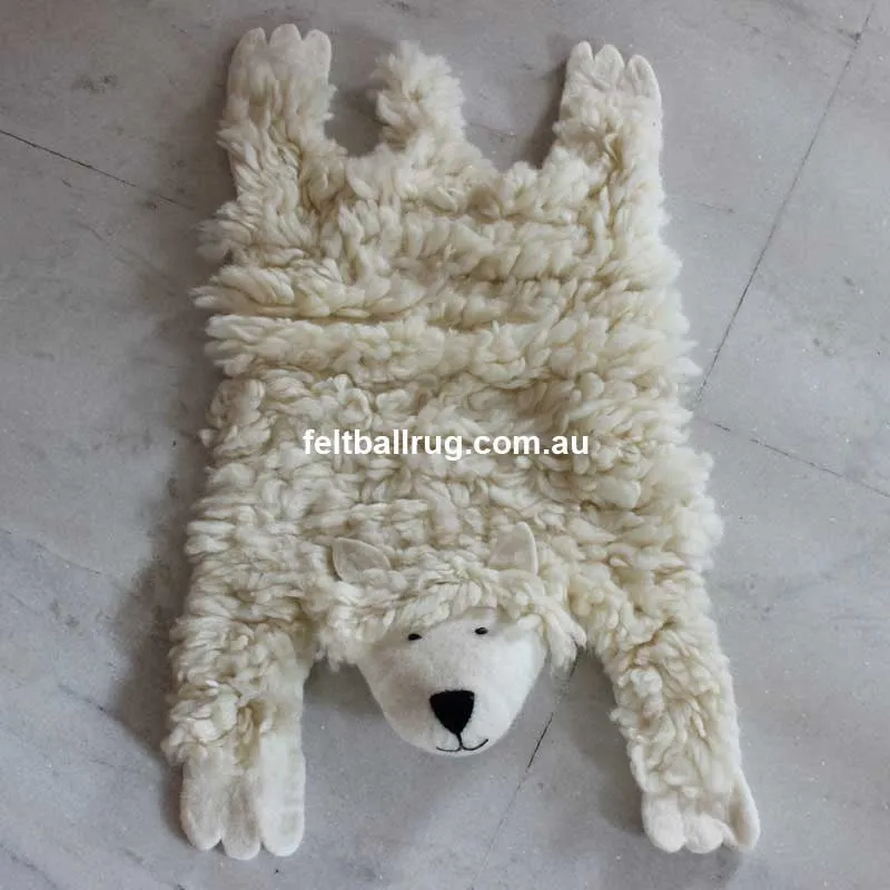 Animal Felt Rug Shaggy The Sheep