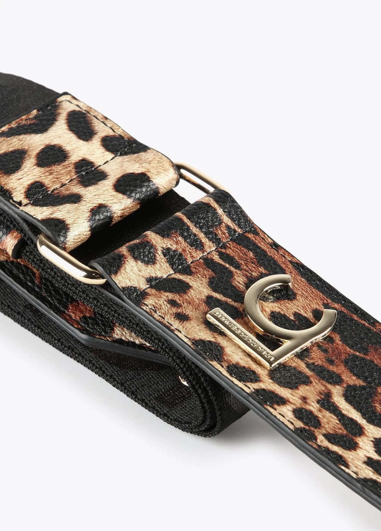 Animal print bag strap