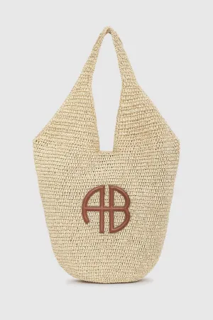 Anine Bing - Leah large Hobo Bag in Natural/Cognac