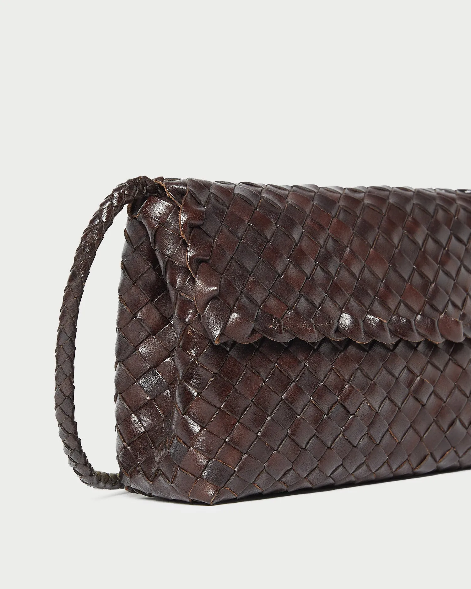 Billie Chocolate Leather Shoulder Bag