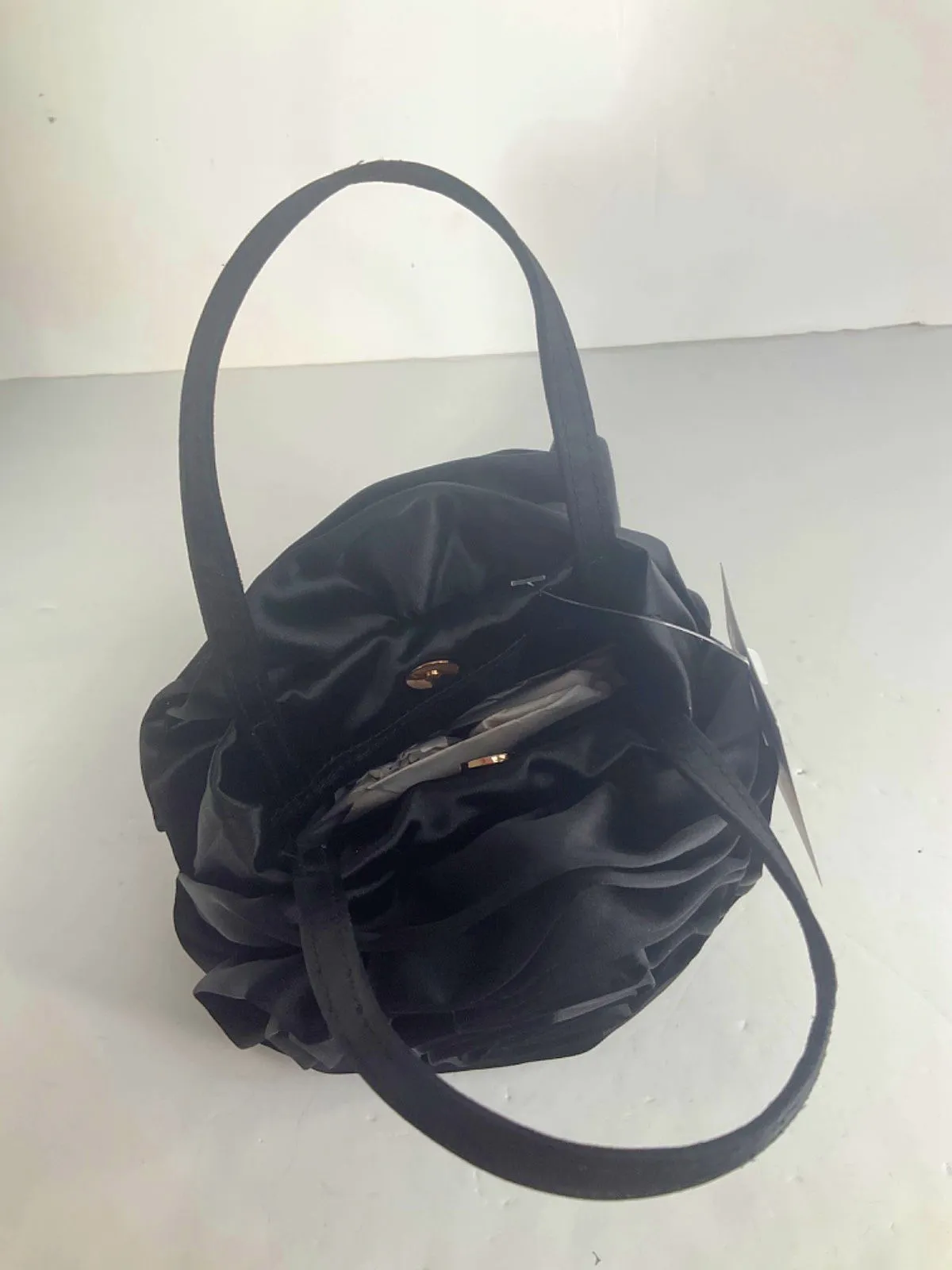 Black 3d Floral Handbag