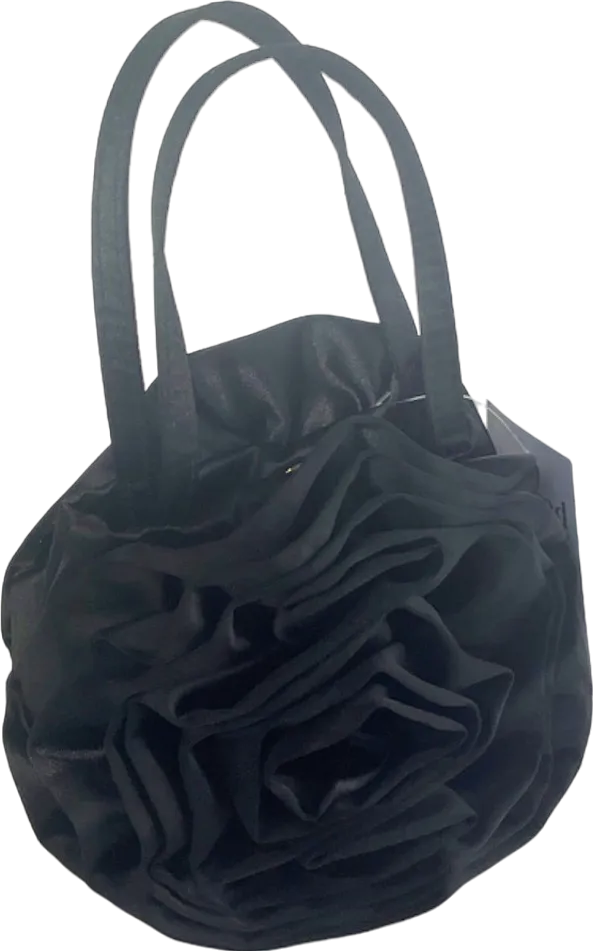 Black 3d Floral Handbag