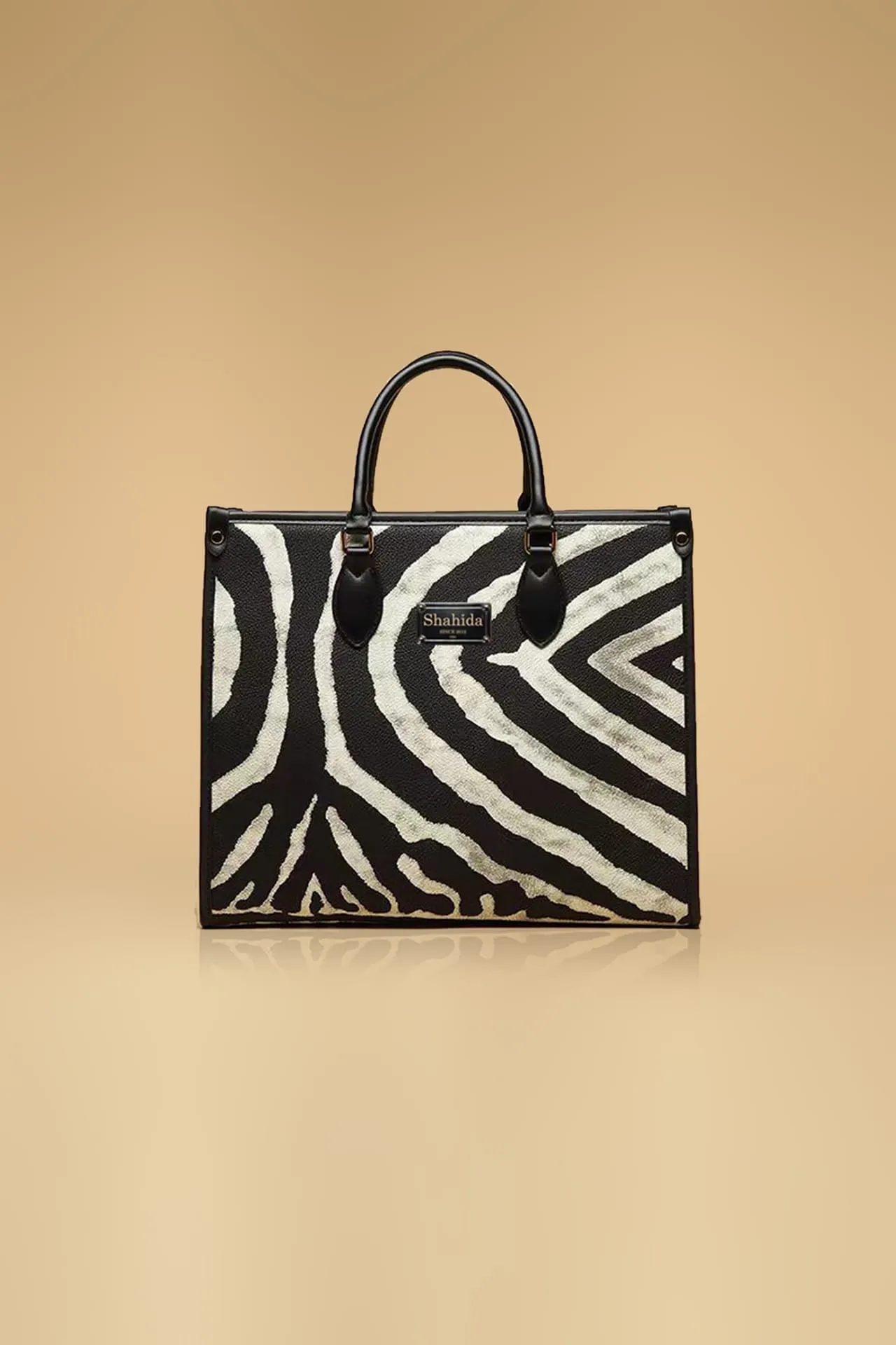 Black & White Zebra Printed Handbag