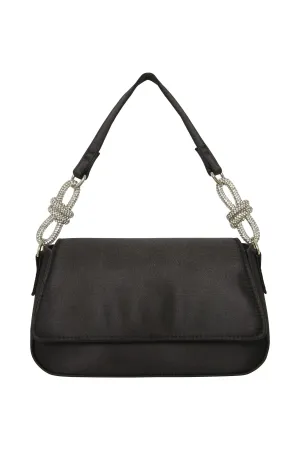 BLACK SATIN BAG