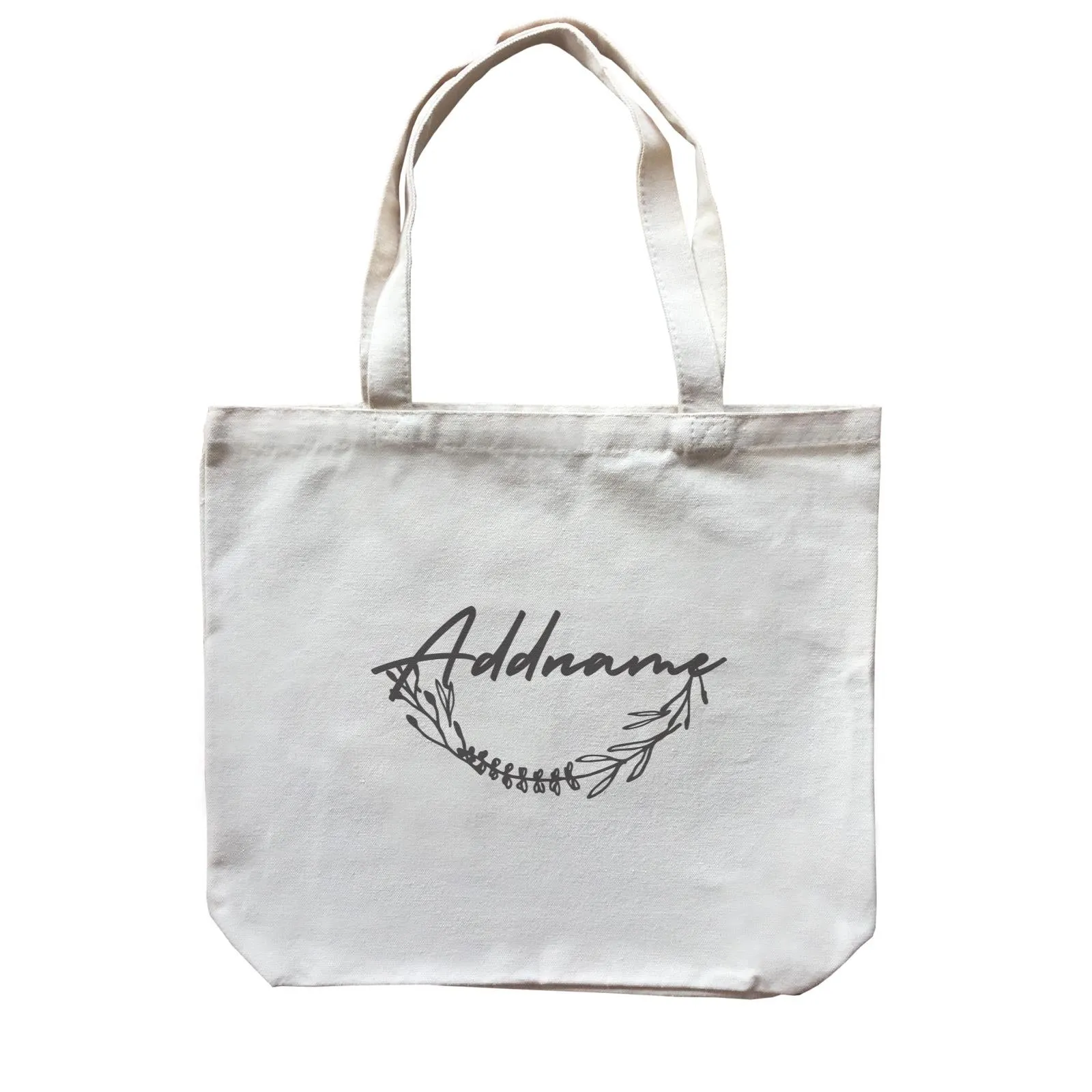 Bridesmaid Monochrome Baby Breath Addname Accessories Canvas Bag