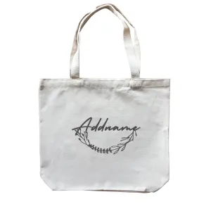 Bridesmaid Monochrome Baby Breath Addname Accessories Canvas Bag