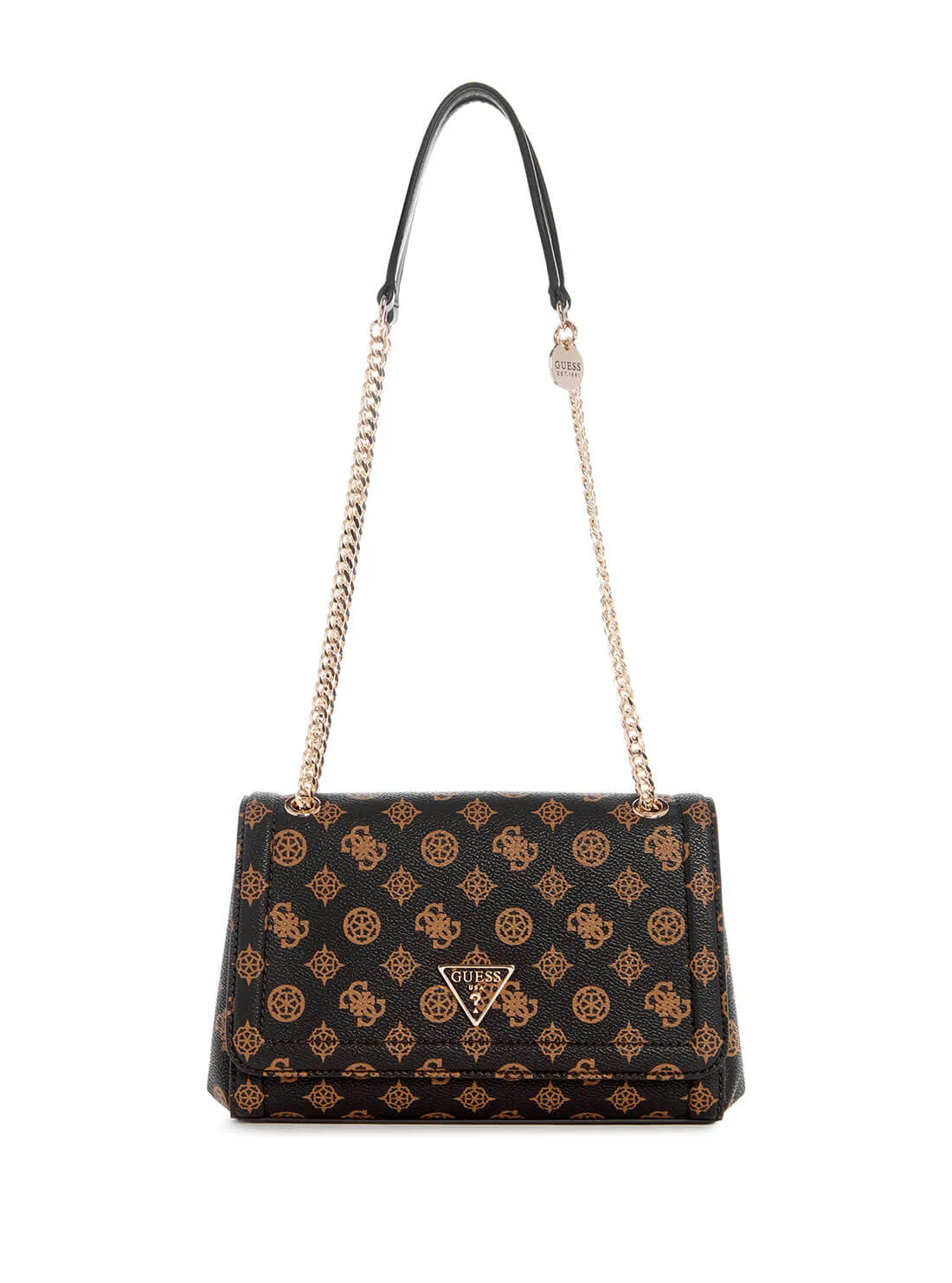 Brown Logo Noelle Convertible Crossbody Bag