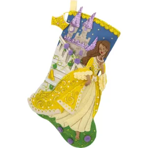 Bucilla Felt Stocking Applique Kit 18" Long - The Glass Slipper