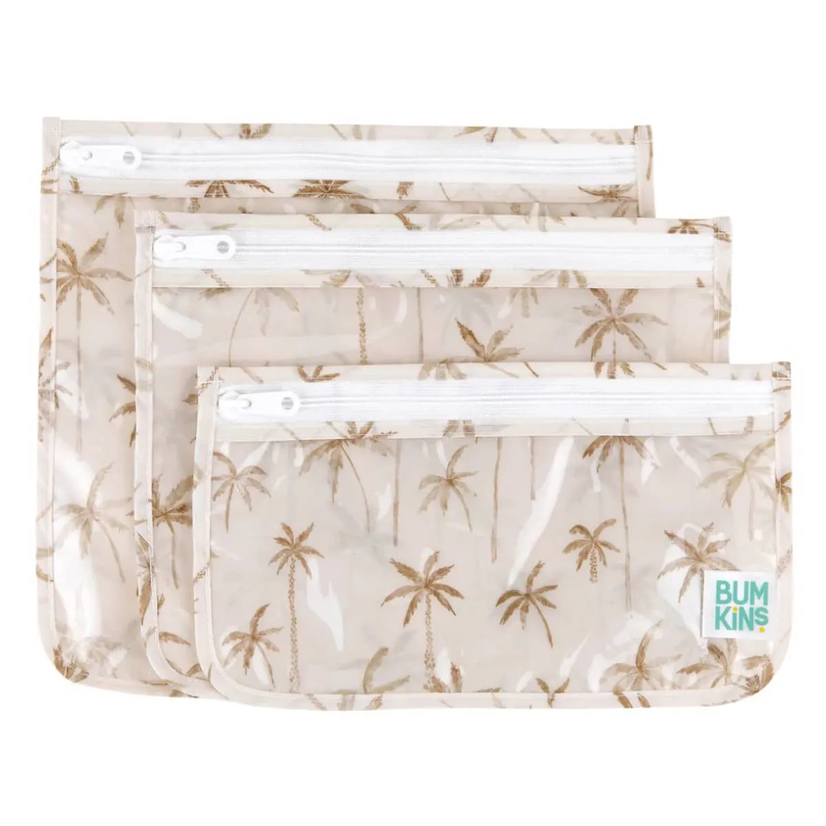 Bumkins Clear Travel Bags - Palm Daze