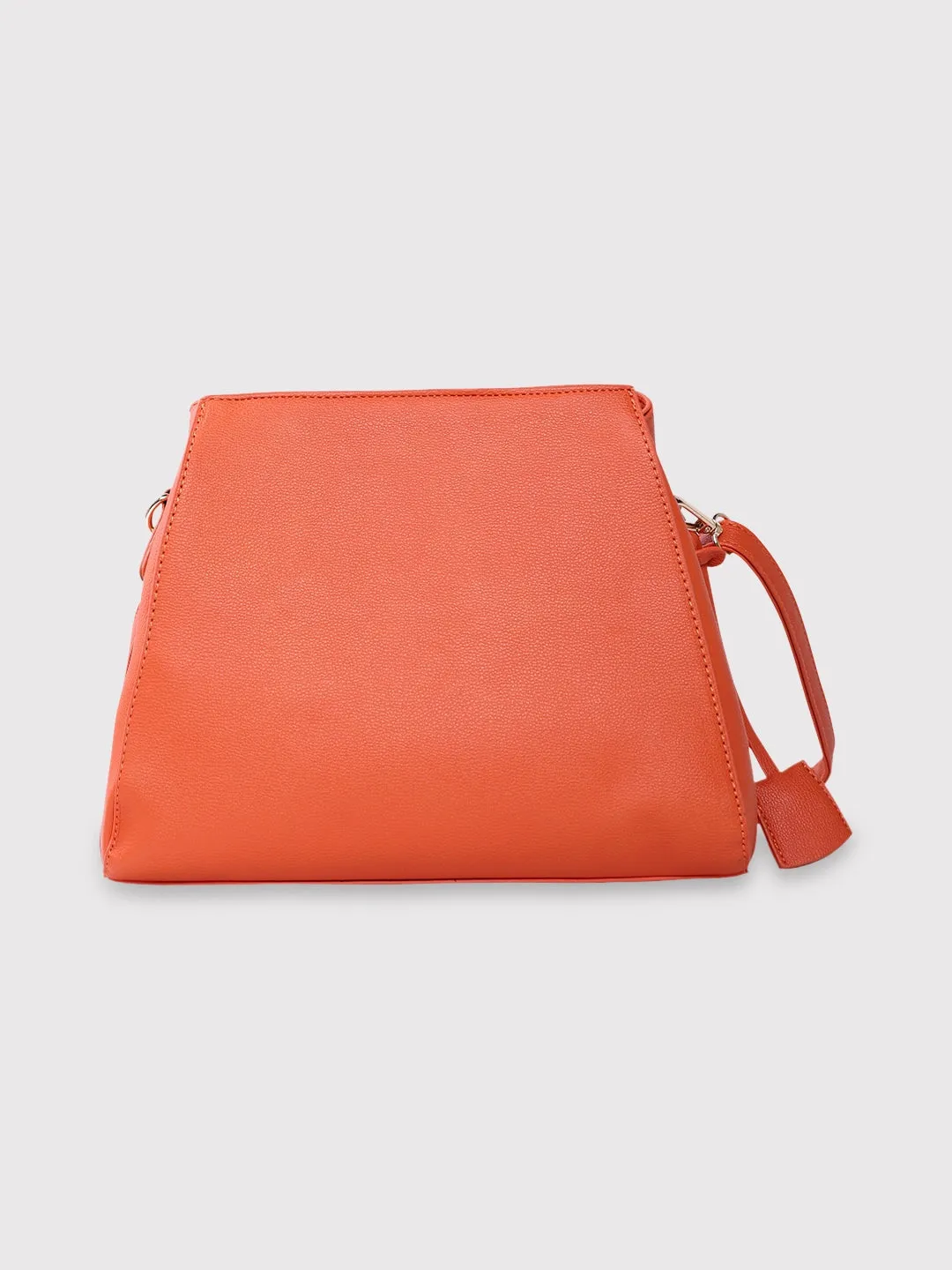 Caprese Milan Satchel Small Solid Women'S Handbag Orange