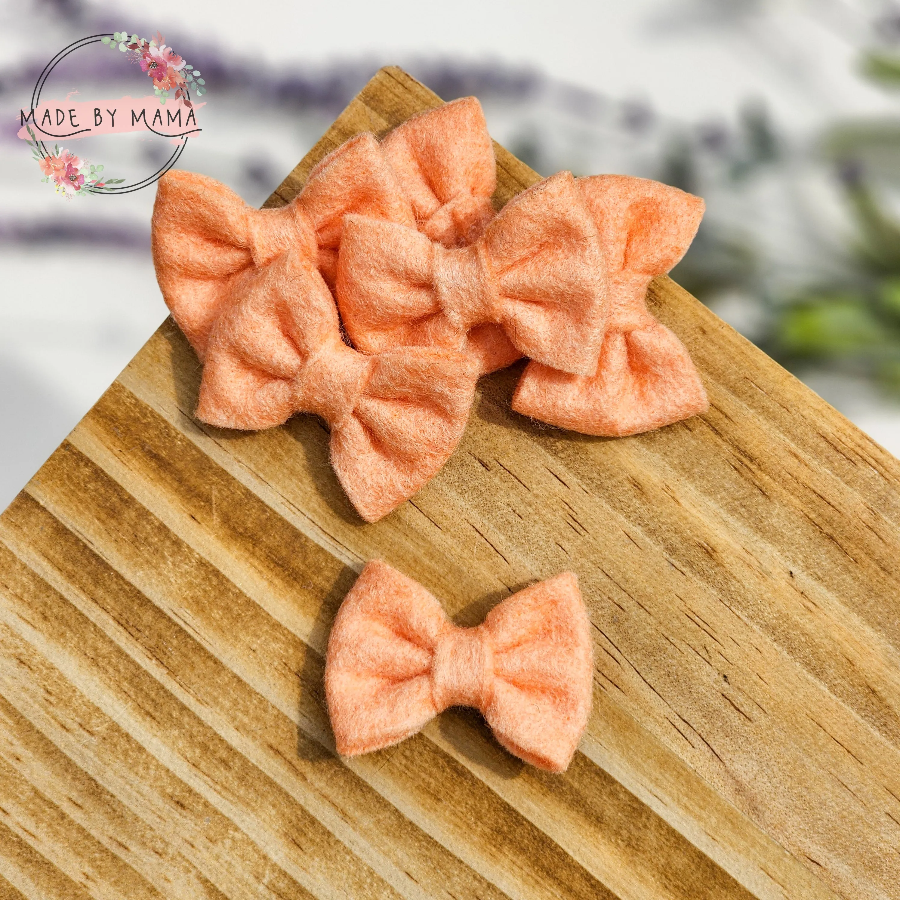 Caribbean Coral Felt Bow