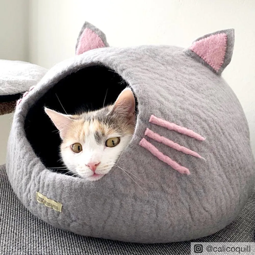 Cat Cave - Cat Head Light Grey