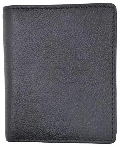 Cavelio Men's Premium Leather L-Shape Bifold Credit Card ID Holder Wallet