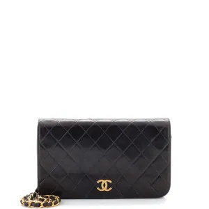 CHANEL Vintage Full Flap Bag Quilted Lambskin Medium