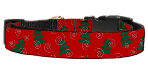 Christmas Trees Nylon Dog Collar Medium Narrow