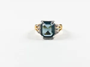 Classic Elegant Square Cut Dainty Brass Ring