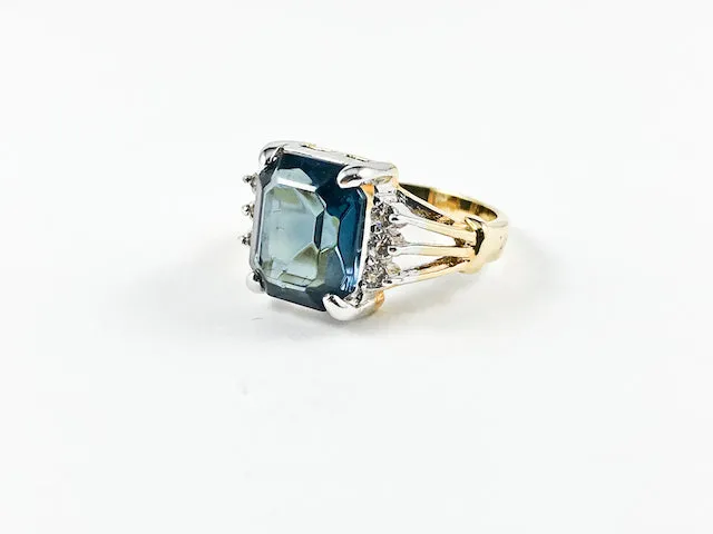 Classic Elegant Square Cut Dainty Brass Ring