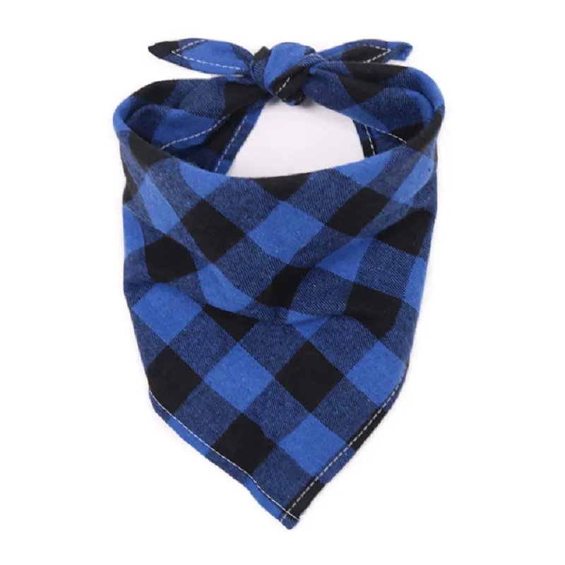 Classic red black plaid pet dog bandana blxcknorway™