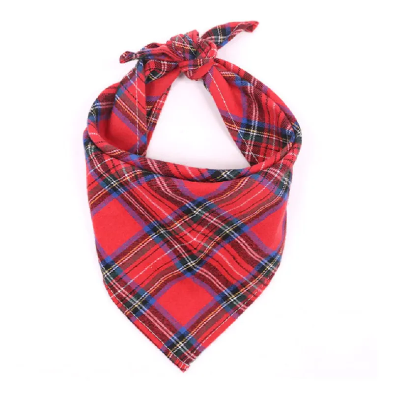 Classic red black plaid pet dog bandana blxcknorway™