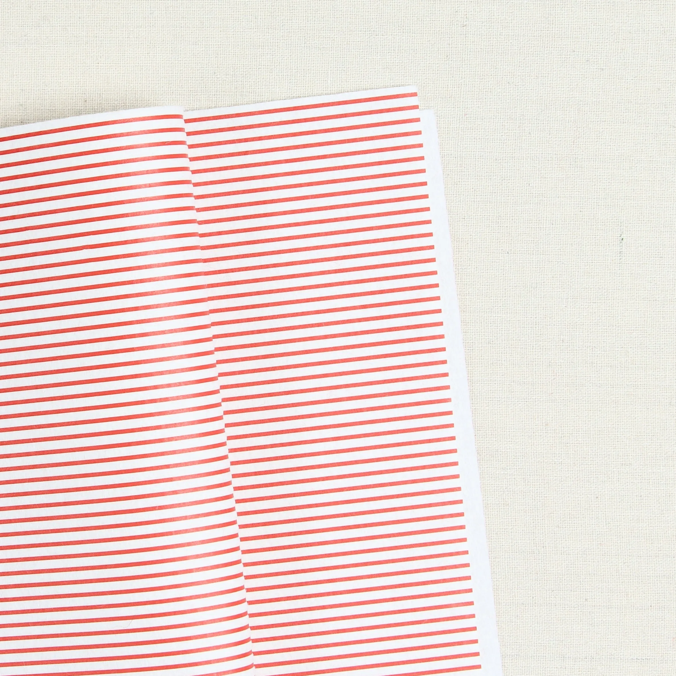 Classic Stripes Printed Felt, Red