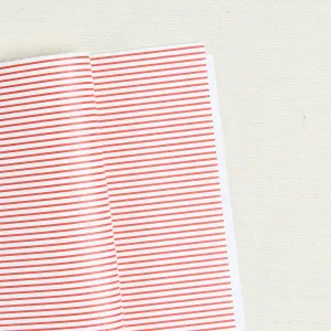 Classic Stripes Printed Felt, Red