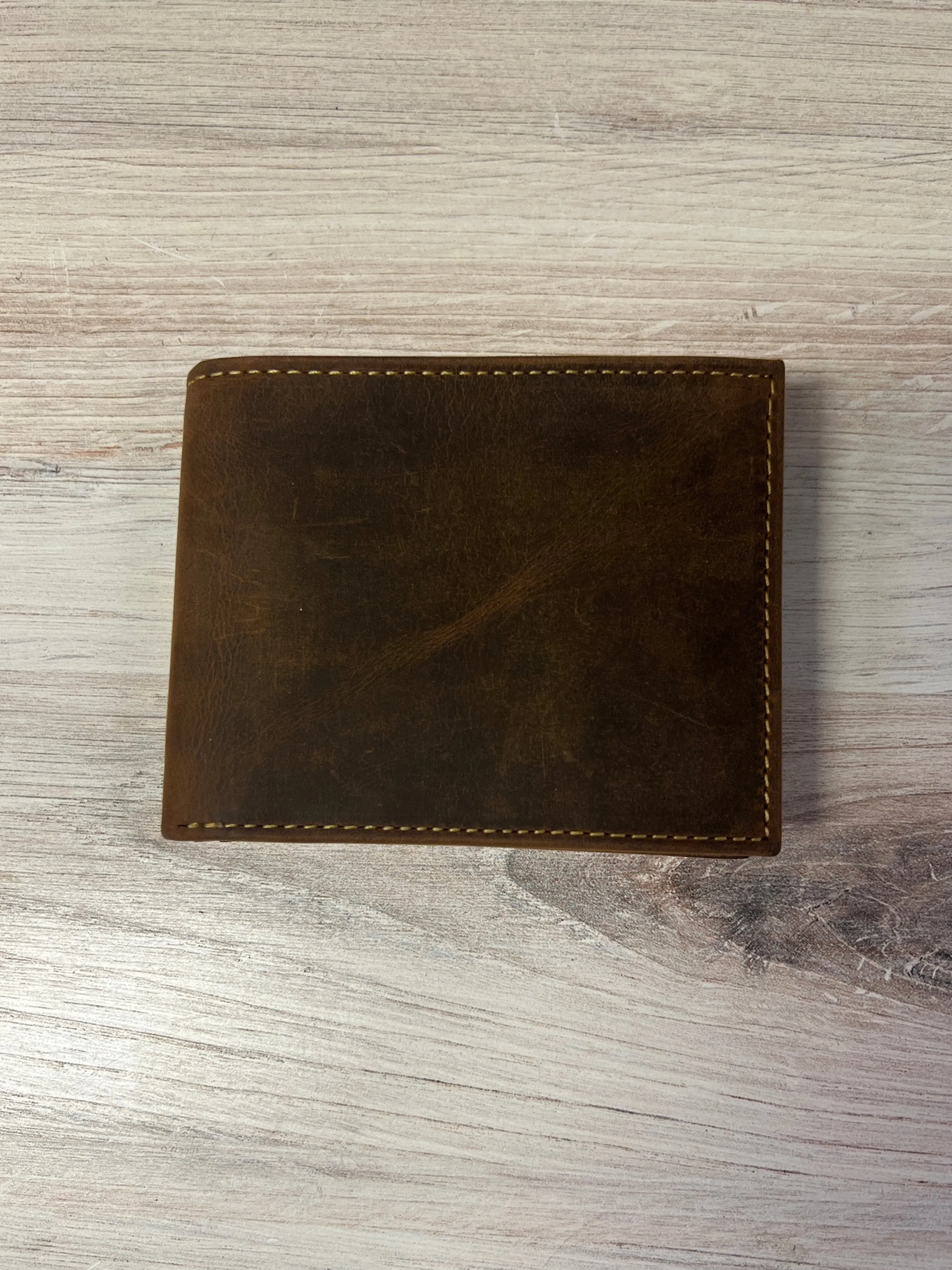 CLI Leather Bifold Flip Up Wallet Black or Brown 54394