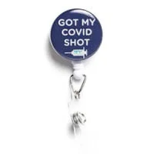 Covid Vaccinated 4 | Vaccine Badge Reel Holder