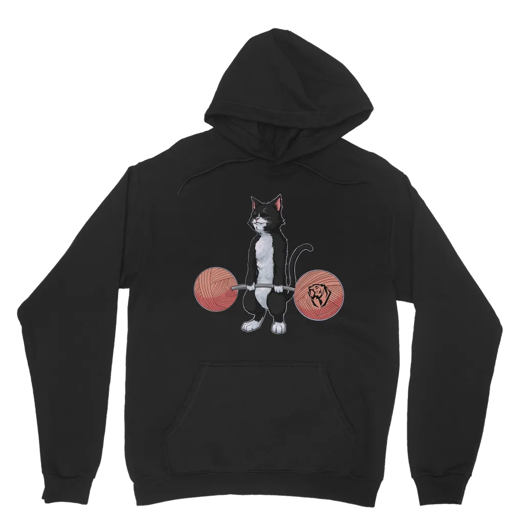 Deadlifting Tuxedo Cat Hoodie (UK)