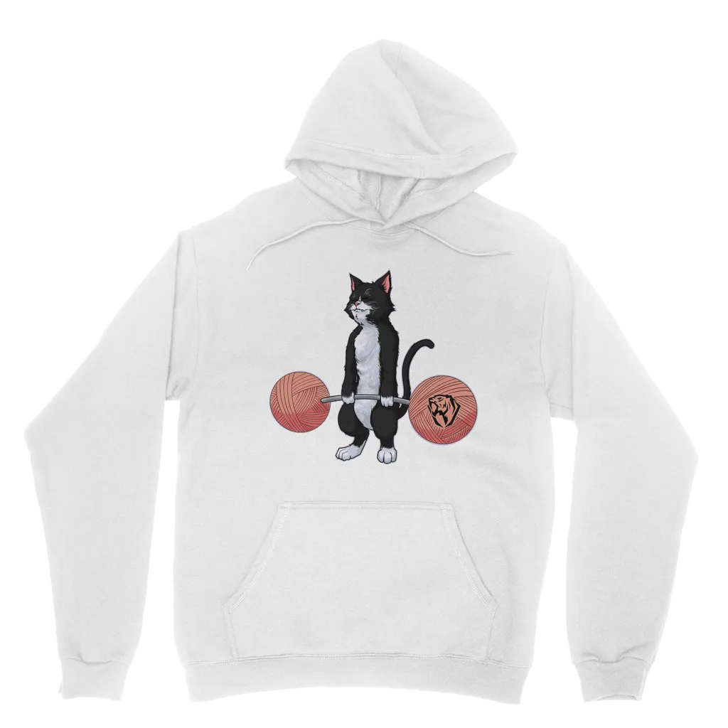 Deadlifting Tuxedo Cat Hoodie (UK)